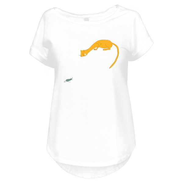 Tričko s potiskem Kočka a myška