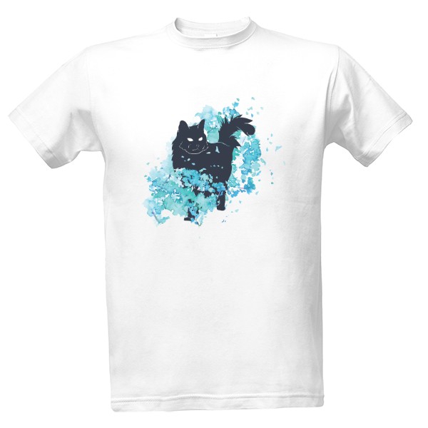 Tričko s potiskem Kočka v bravě