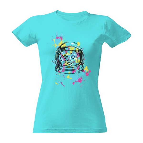 Tričko s potiskem Kočka letí do vesmíru