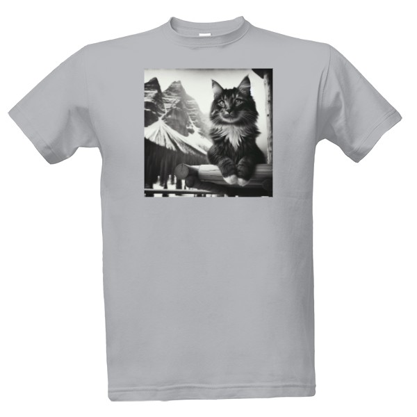 Tričko s potiskem Horský Strážce: Váš Divoký Kocour