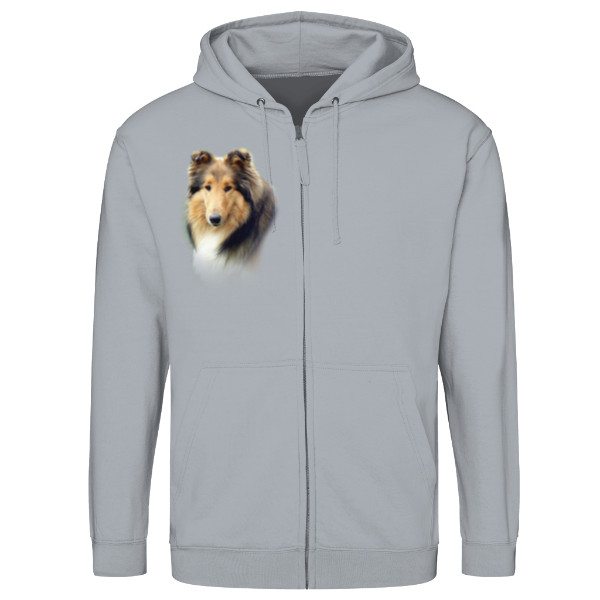 Mikina na zip unisex s potlačou Dlouhosrstá kolie