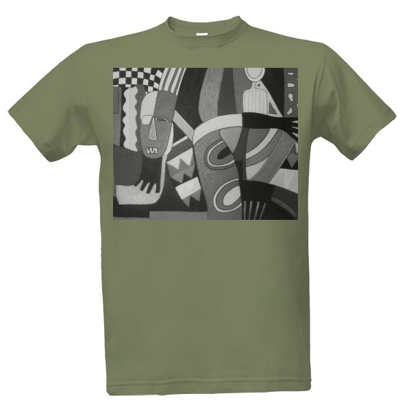 Tričko s potiskem Kongo- grey