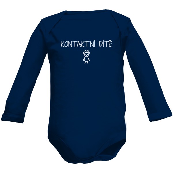 Detské body Long  s potlačou KONTAKTNÍ DÍTĚ