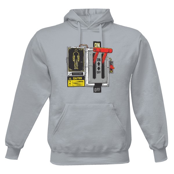 Pánská mikina s kapucí s potiskem Kontrolní panel - Pro něj