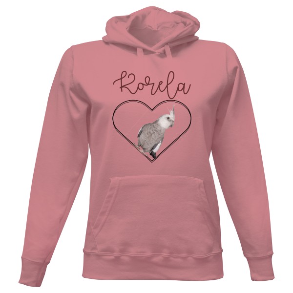 Dámská mikina s kapucí s potiskem Korela