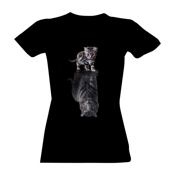 Tričko s potiskem kotě alá tygr