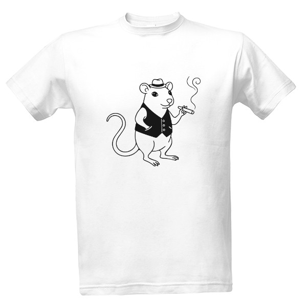 Tričko s potiskem Kouřící myška