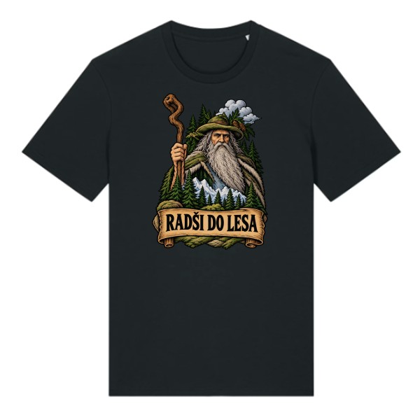 Tričko s potiskem Krakonoš – Radši do lesa