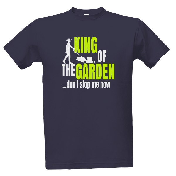 Tričko s potiskem Král zahrady sekačka
