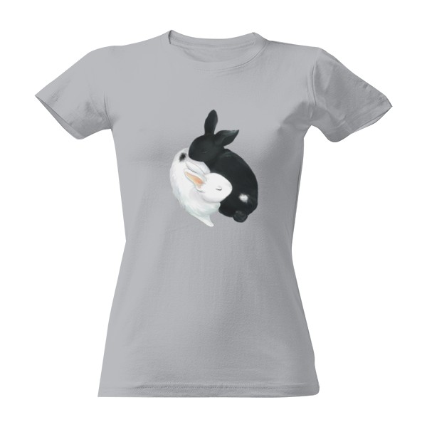 Tričko s potiskem Kralici bunnies jing jang