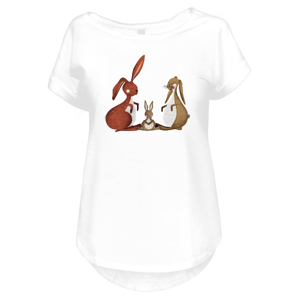 Tričko s potiskem Králičí rodinka