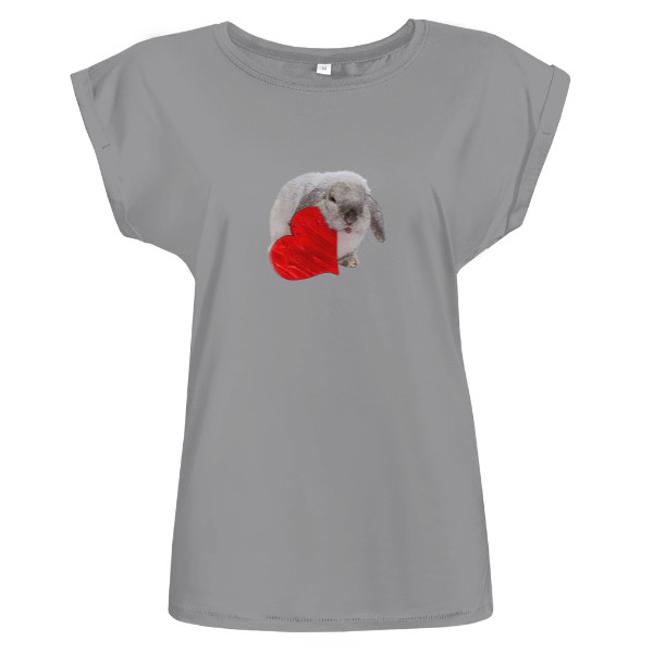 Tričko s potlačou králík a srdce