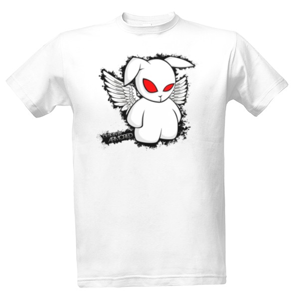 Tričko s potlačou Králik s krídlami