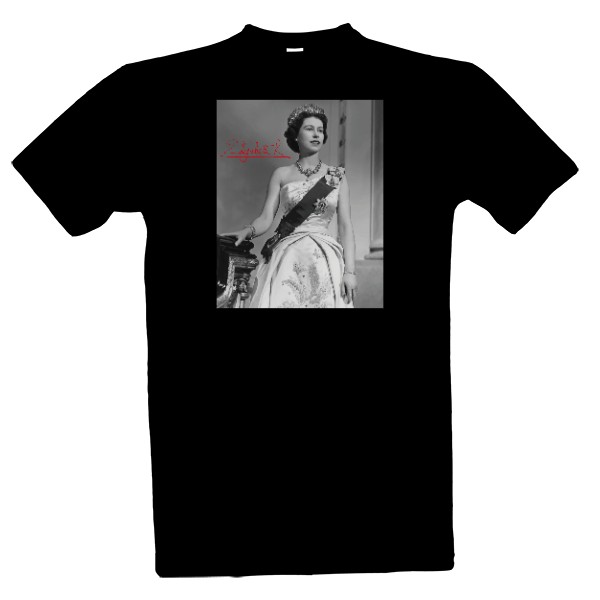 Tričko s potiskem Královna Alžběta II.