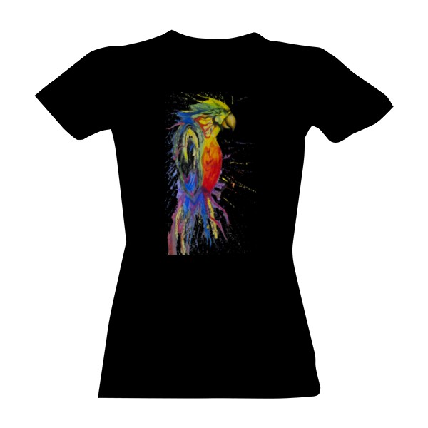 Tričko s potiskem Kresba barevného papouška