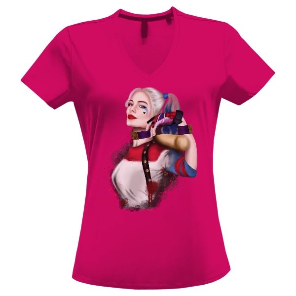 Tričko s potiskem Kresba Harley Quinn