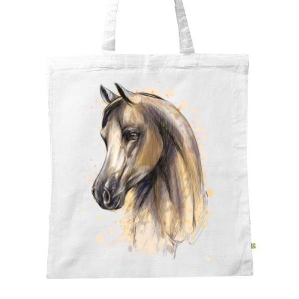 BIO platená taška s potlačou Kresba koňa