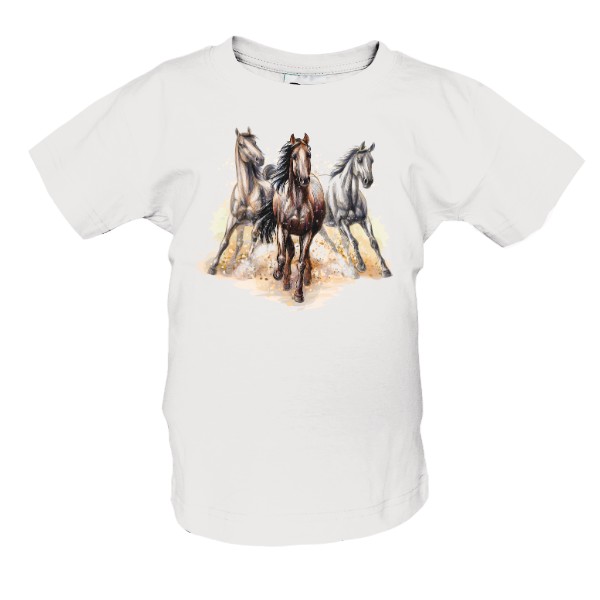 Tričko s potiskem Kresba koní