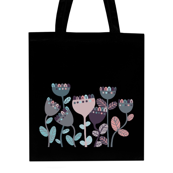 Kreslená květinová taška