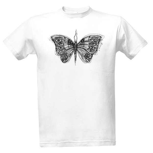 Kreslený motýl černá