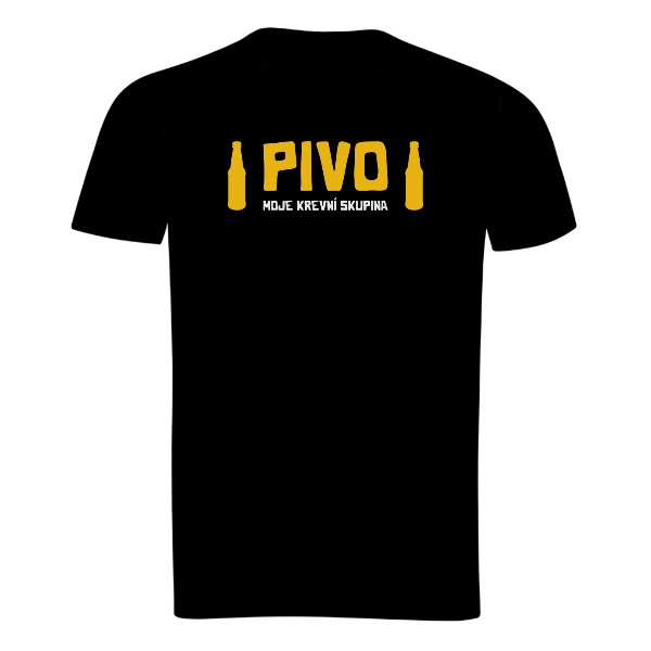 Tričko s potiskem Krevní skupina PIVO