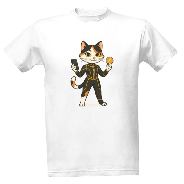 Tričko s potiskem Krypto kočka kaliko calico hero crypto