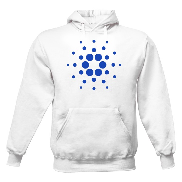 Pánská mikina s kapucí s potiskem Kryptoměna, Cardano 