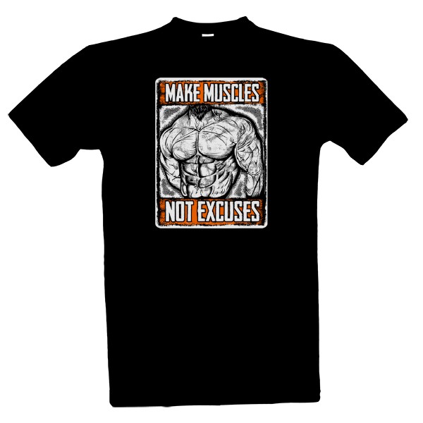 Tričko s potiskem Kulturistika-Make Muscles
