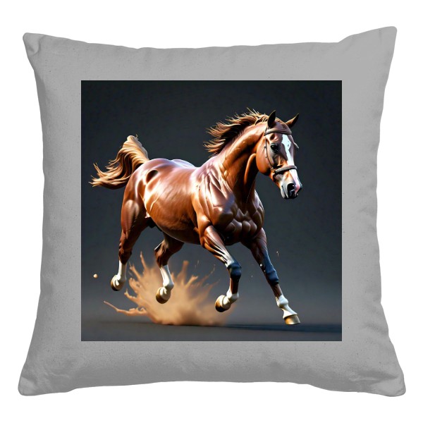 Polštář bavlněný  s potiskem Kůň