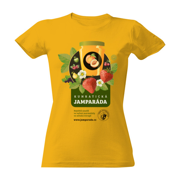 Tričko s potiskem Kunratická Jamparáda / Gold / Woman