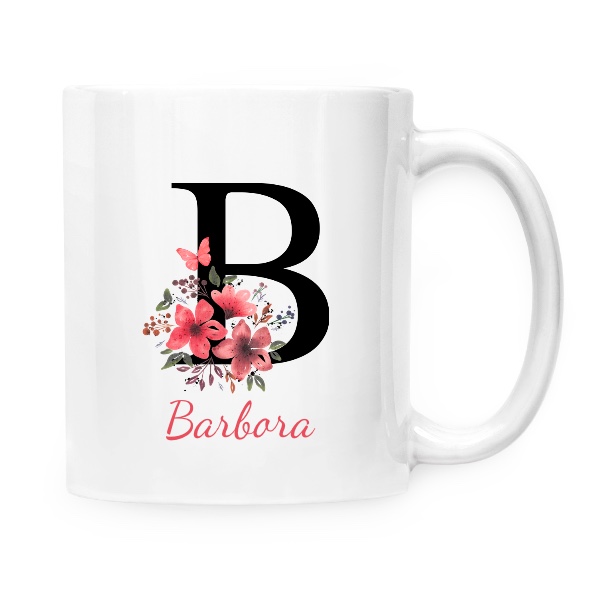 Květinové písmeno B s upravitelným jménem