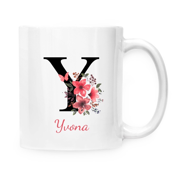 Květinové písmeno Y s upravitelným jménem