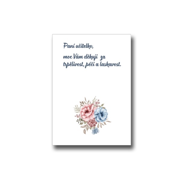 Květinové poděkování paní učitelce