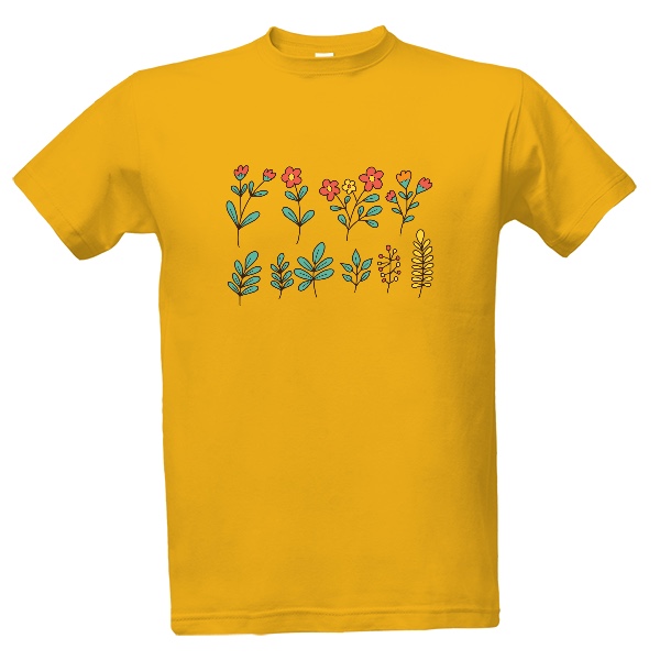 Tričko s potiskem Květiny