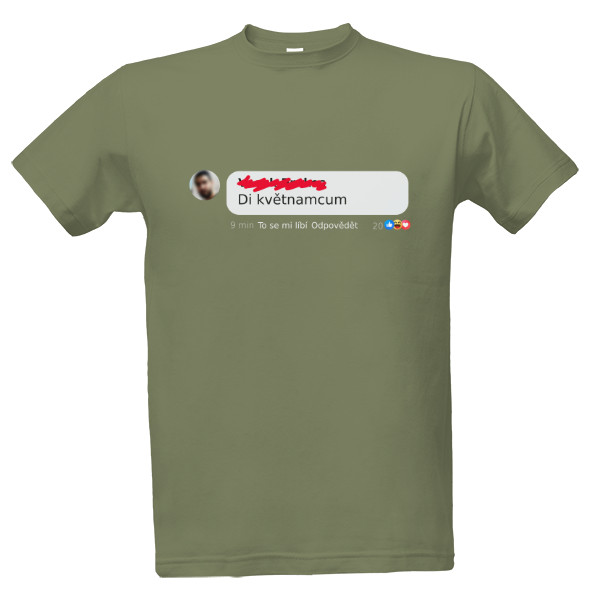 Tričko s potiskem Di květnamcum - světlý motiv