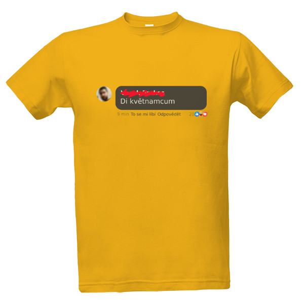 Tričko s potiskem Di květnamcum - tmavý motiv