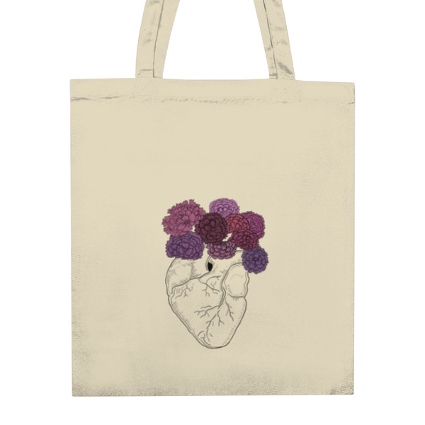 Nákupní taška unisex s potiskem Kvetoucí srdce