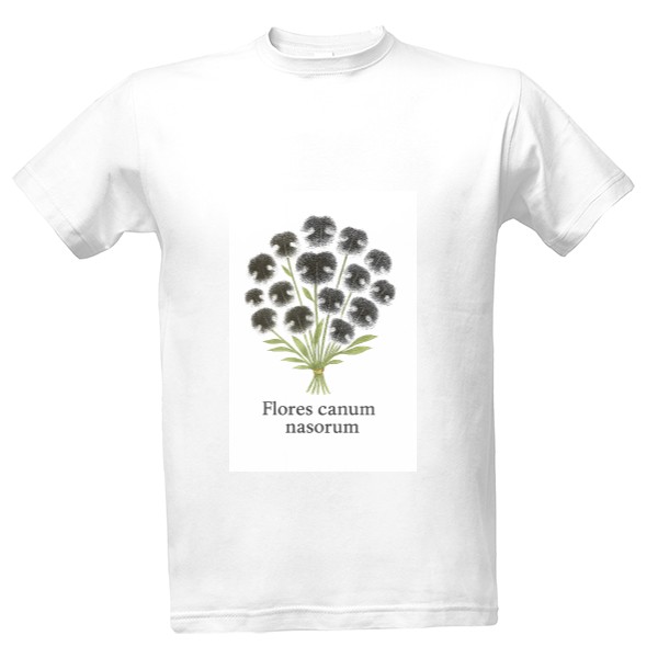 Tričko s potiskem Kytice z psích čumáčků