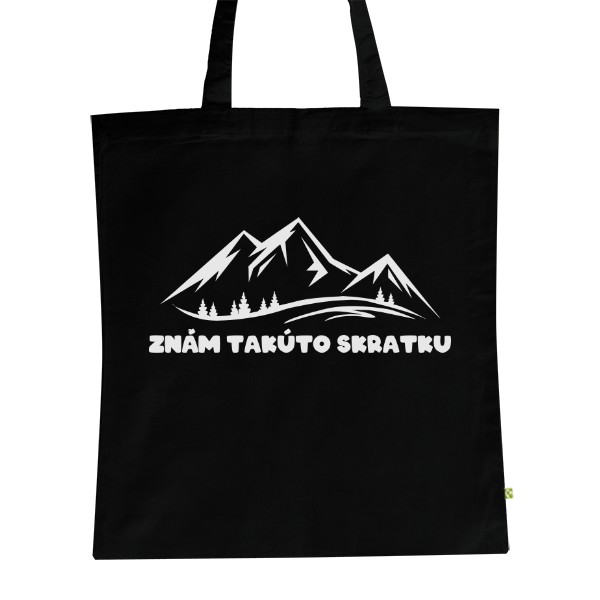 BIO plátěná taška s potiskem Znám skratku
