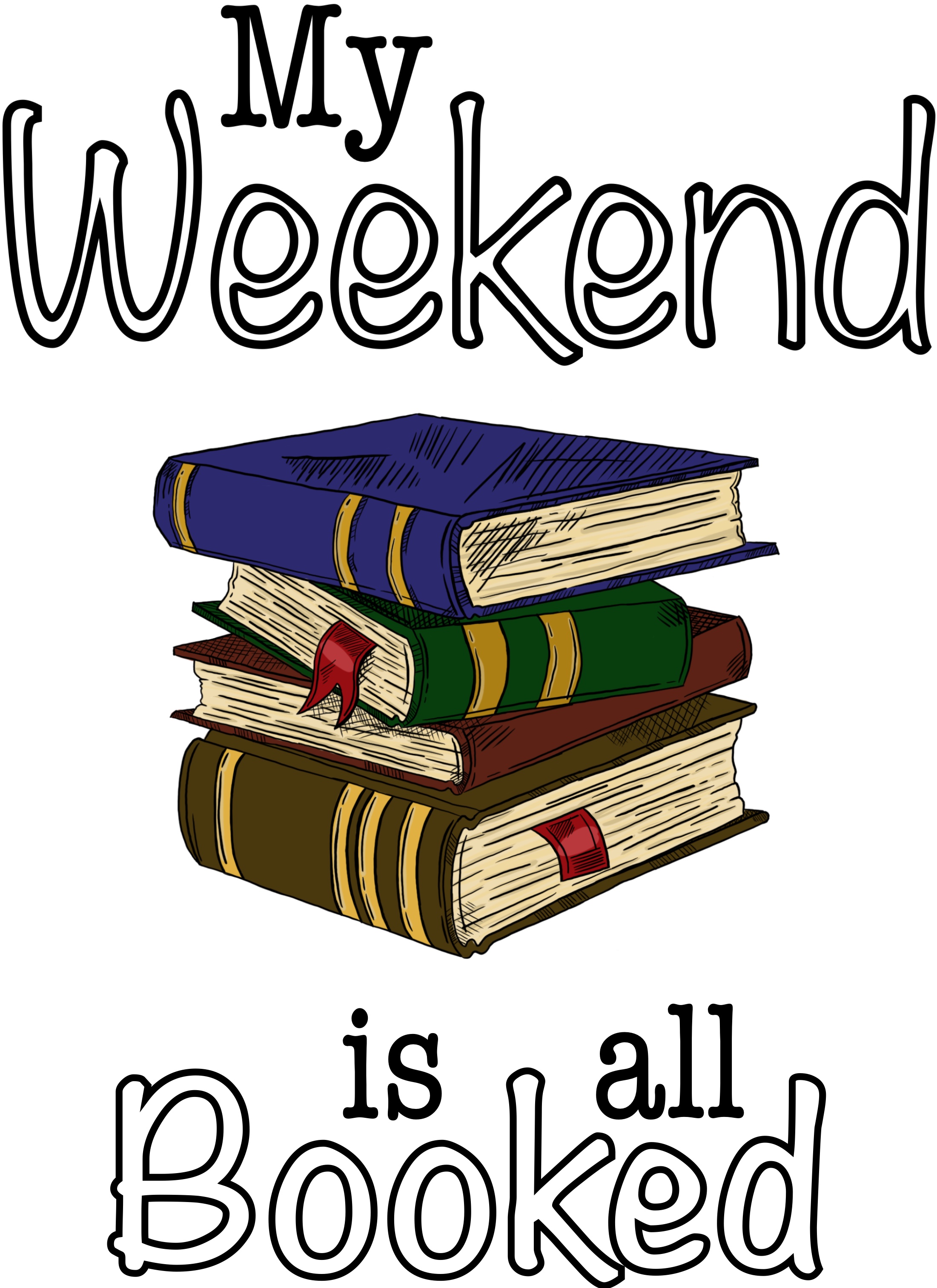 Hrnček malý biely s potlačou My weekend is all booked! 