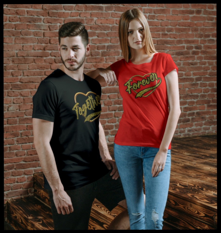 Tričko s potiskem Navždy spolu-Together