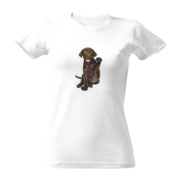 Tričko s potiskem Labrador Retriever s Kravatou