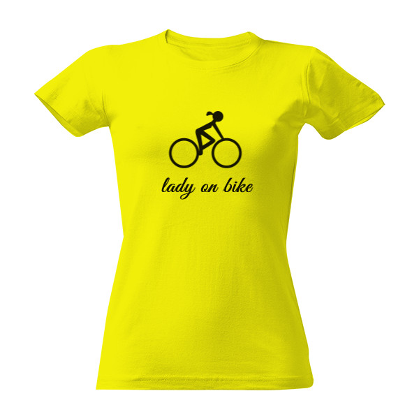Tričko s potiskem lady on bike