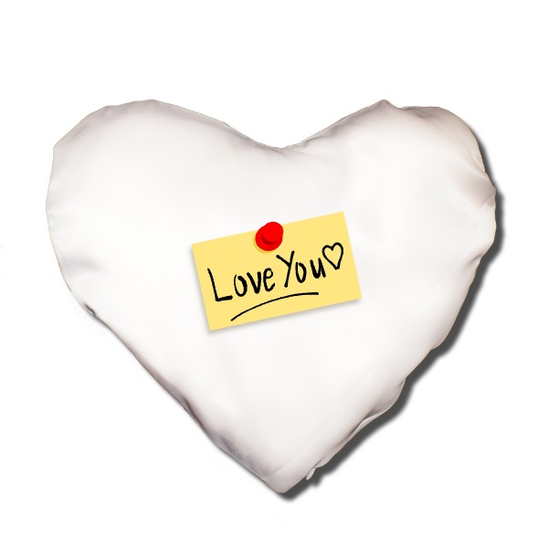 Polštář SRDCE s potiskem Láska a srdce