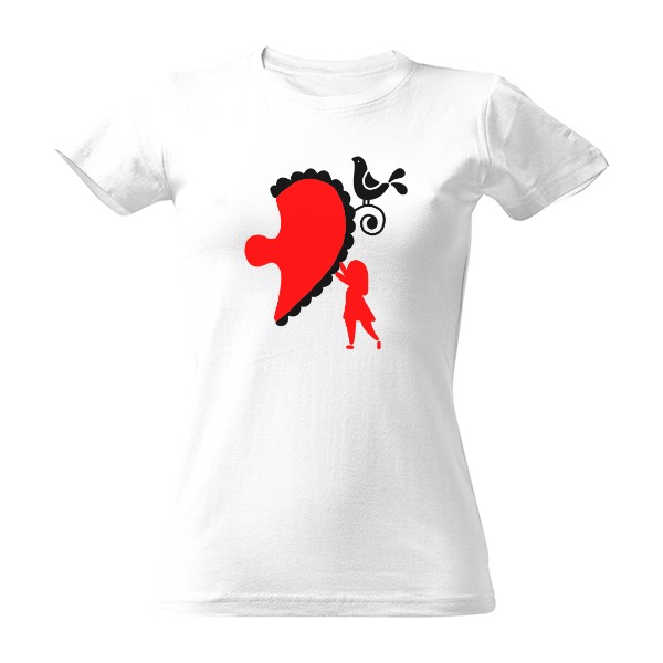 Tričko s potiskem láska folklór - párové tričko