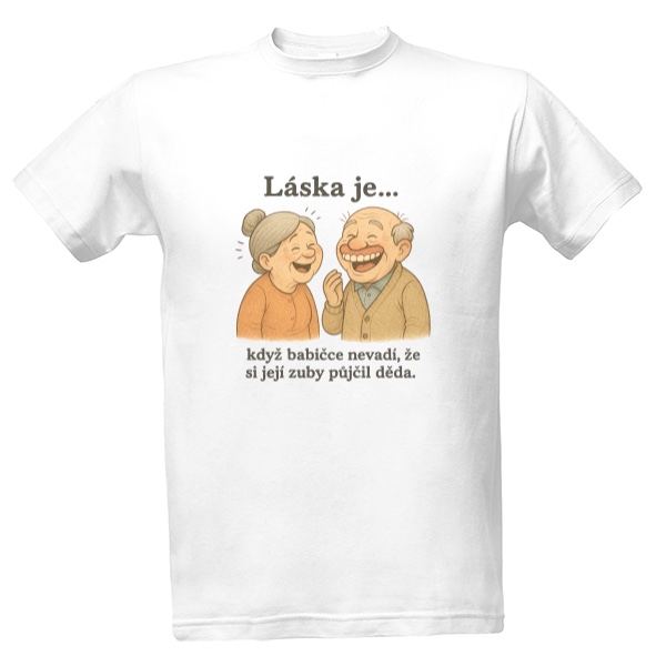 Tričko s potiskem Láska je