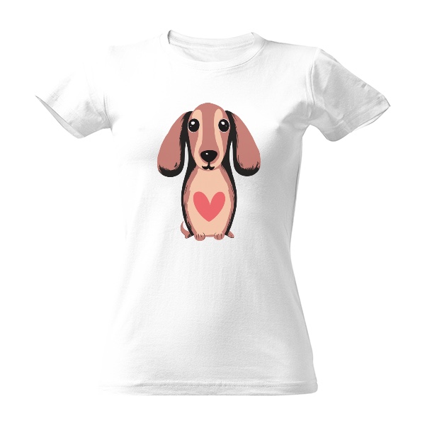 Tričko s potiskem Láska k jezevčíkům