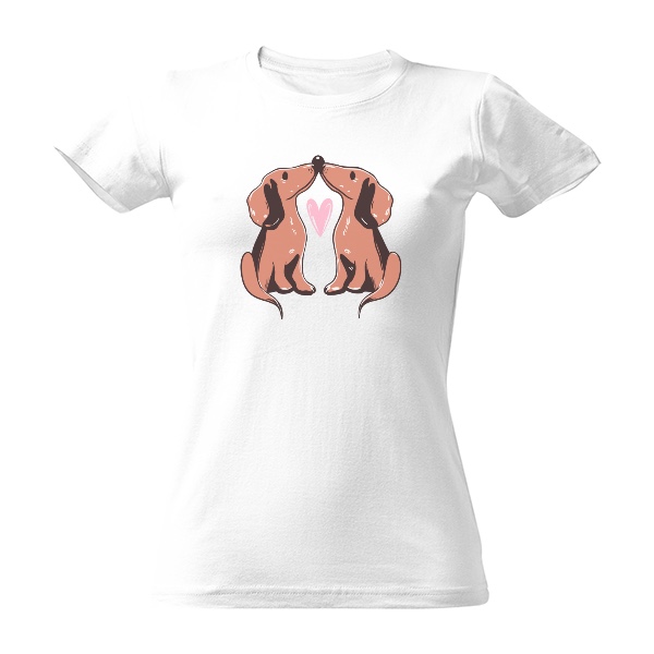 Tričko s potiskem Láska k jezevcikum