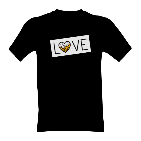 Tričko s potiskem Láska k pivu 2