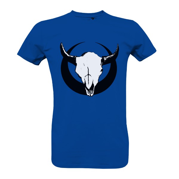 Tričko s potiskem lebka býka